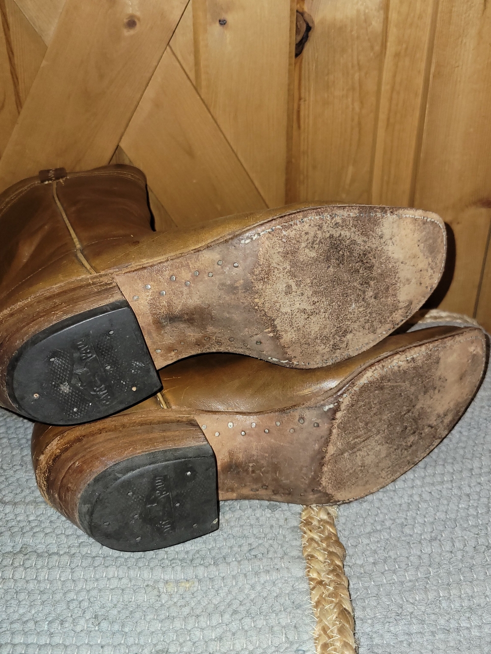 Vintage Lucchese San Antonio Leather Western Boots Mens 9D 1967 Craftsmanship - Picture 10 of 13